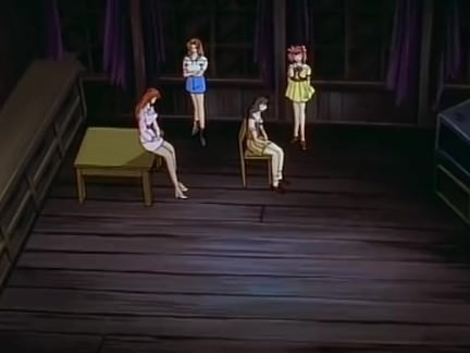 Anime girls abused by jerk