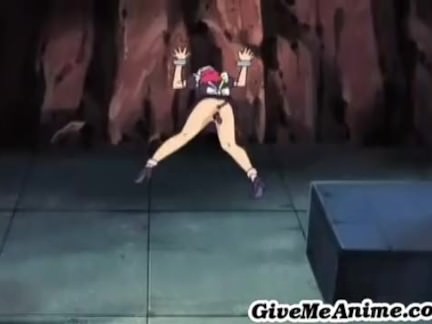 Captured maid gets both holes checked